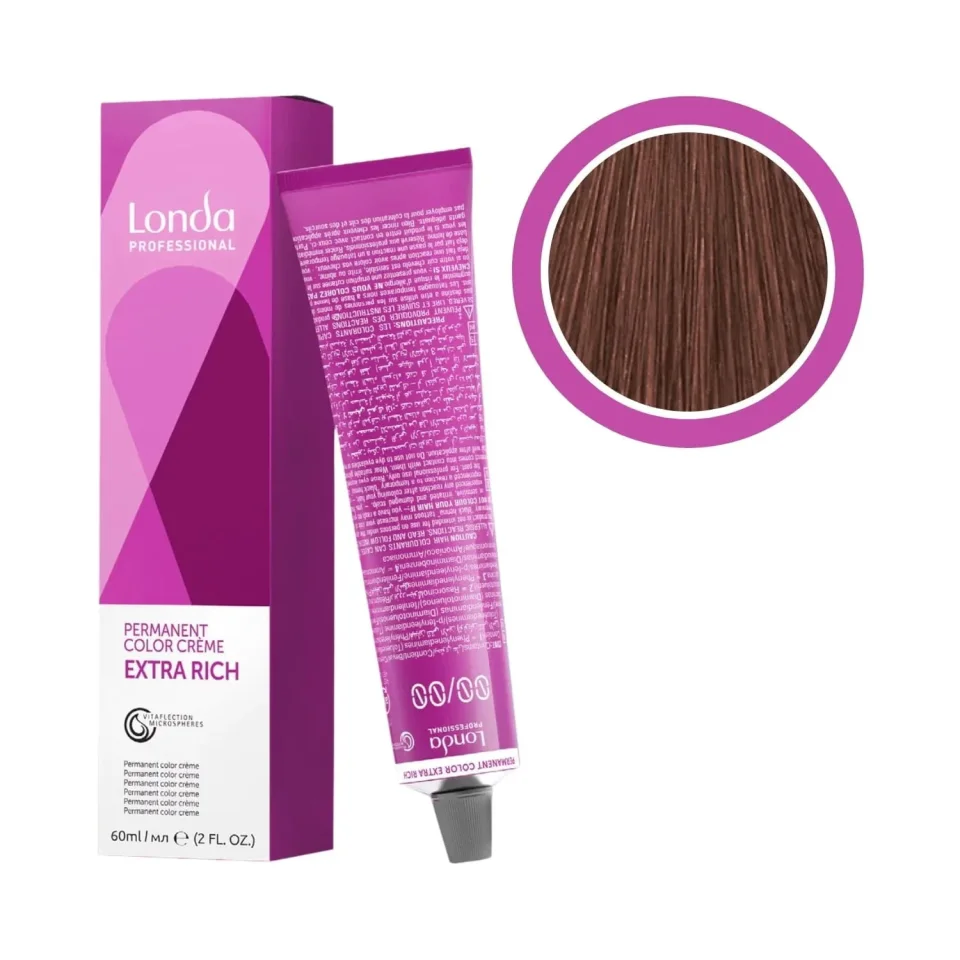 Vopsea permanentă, Londa Professional, Londacolor 5/77 Castaniu Deschis Maro Intens, 60 ml