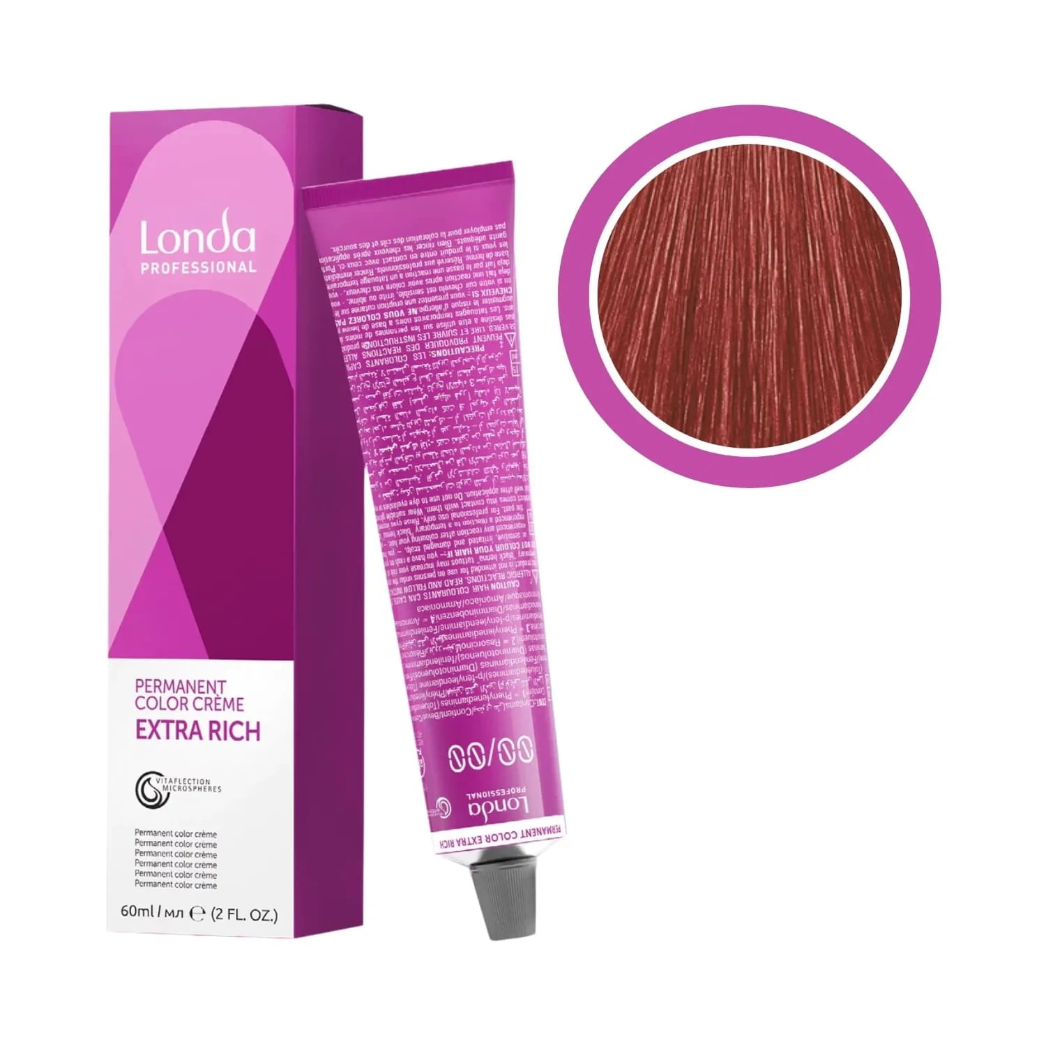Vopsea permanentă, Londa Professional, Londacolor 6/46 Blond Închis Cupru Violet, 60 ml