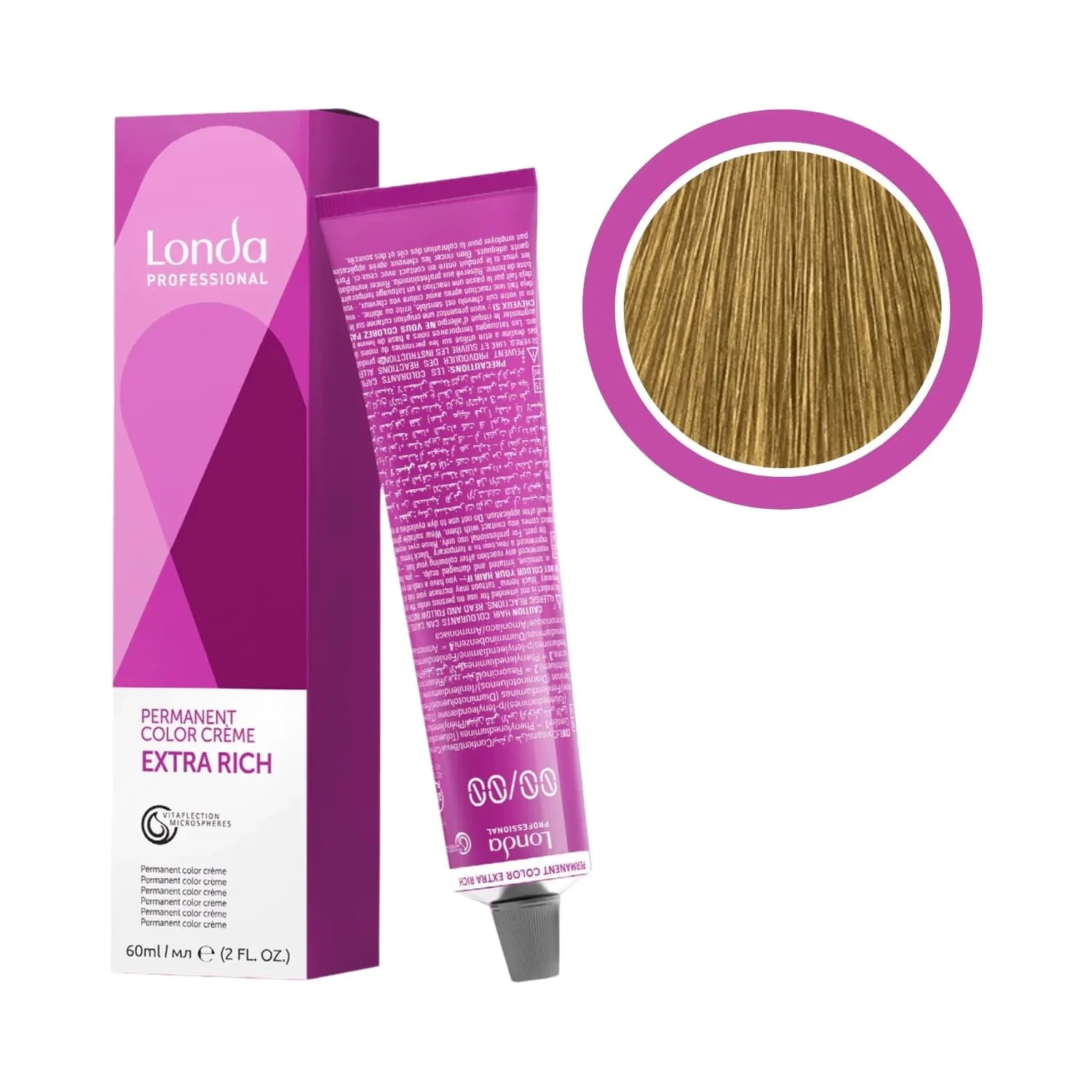 Vopsea permanentă, Londa Professional, Londacolor 7/0 Blond Mediu, 60 ml