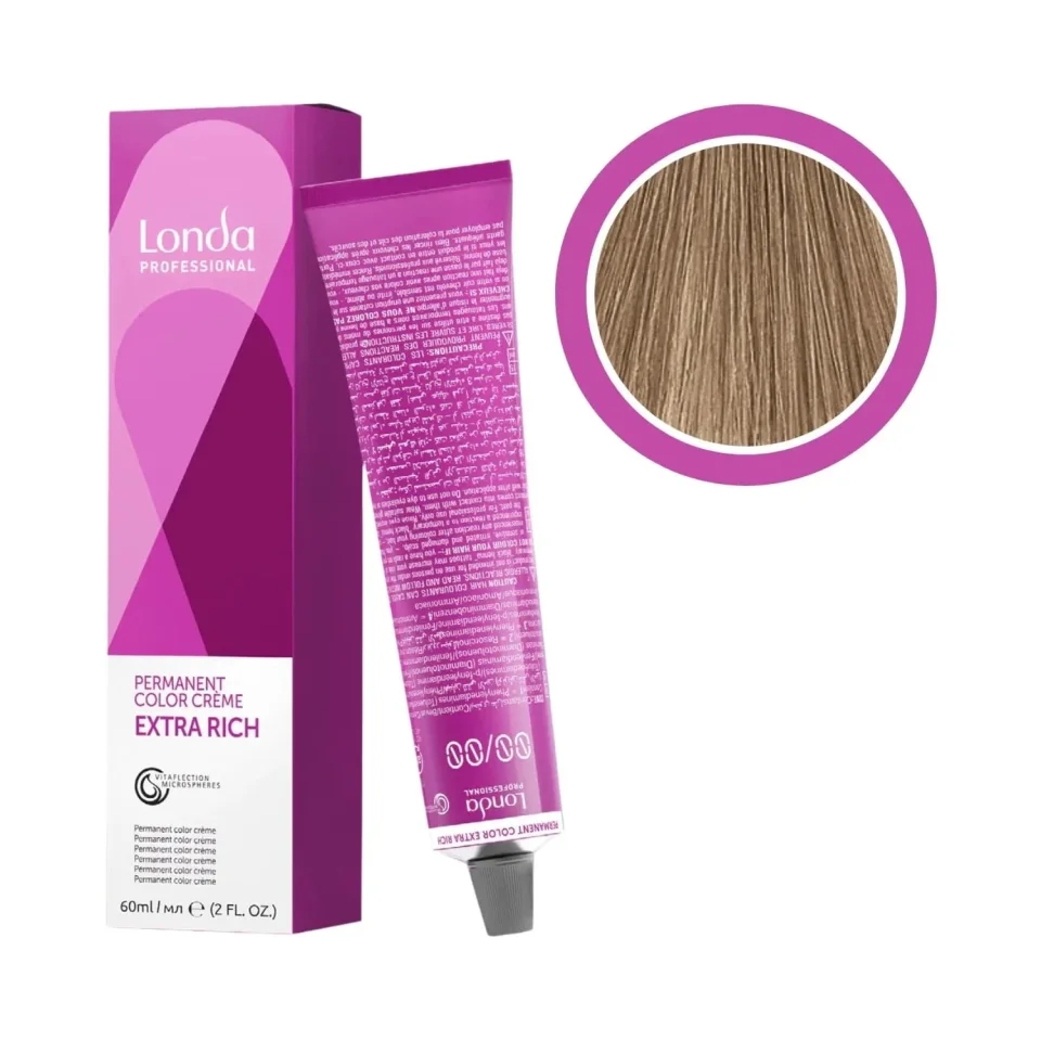Vopsea permanentă, Londa Professional, Londacolor 7/17 Blond Mediu Cenușiu Maro, 60 ml