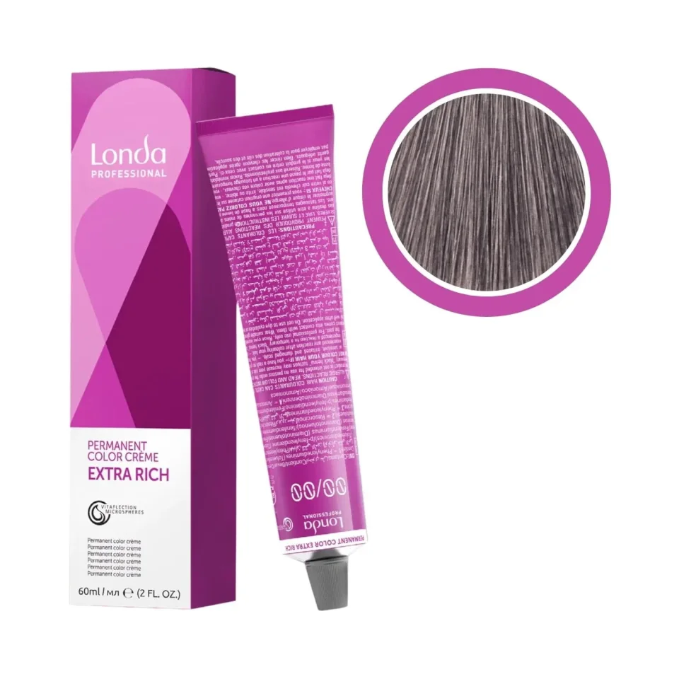 Vopsea permanentă, Londa Professional, Londacolor 7/61 Blond Mediu Violet Cenușiu, 60 ml