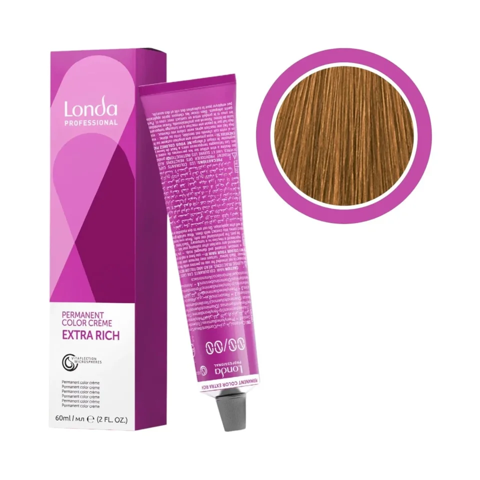 Vopsea permanentă, Londa Professional, Londacolor 7/73 Blond Mediu Maro Auriu, 60 ml