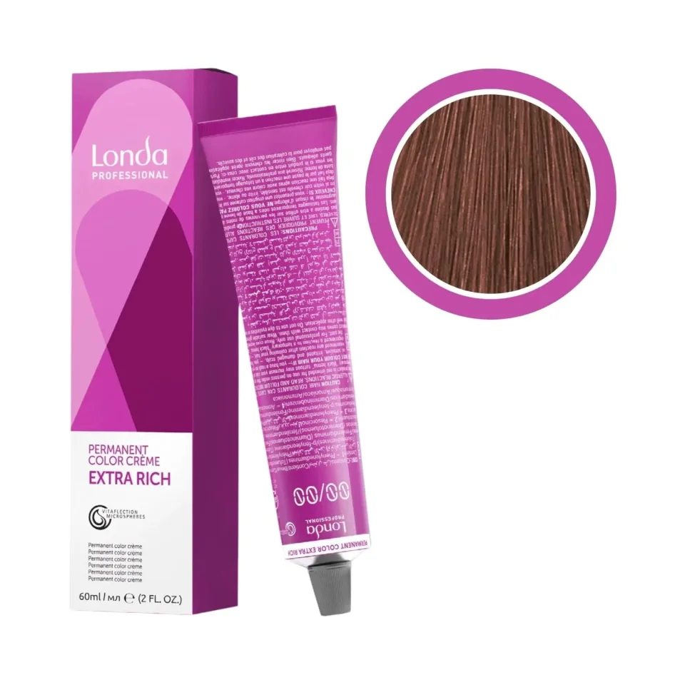 Vopsea permanentă, Londa Professional, Londacolor 7/74 Blond Mediu Maro Cupru, 60 ml