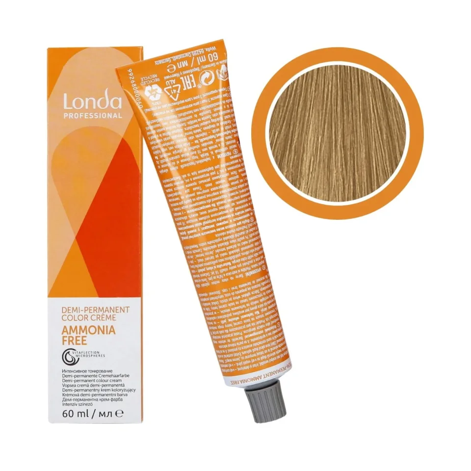 Vopsea demi-permanentă fără amoniac, Londa Professional, Londacolor 8/71 Blond Deschis Maro Cenușiu, 60 ml