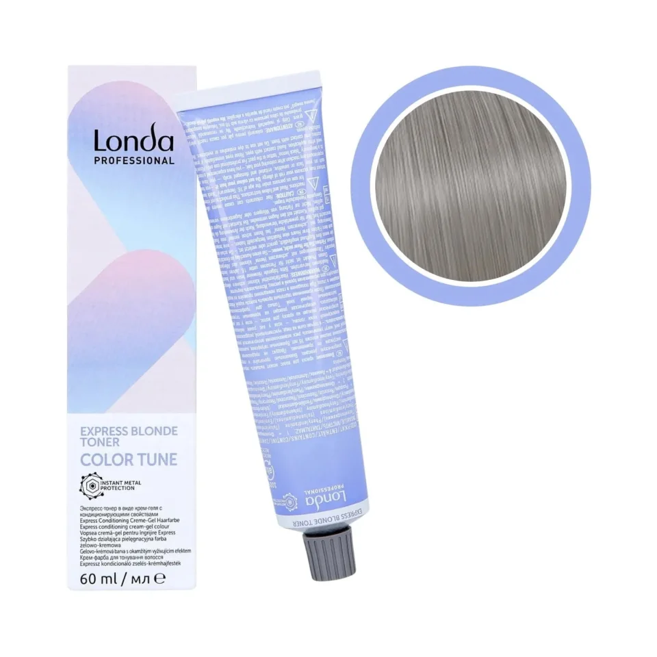 Toner expres pentru blond, Londa Professional, Color Tune Express Blonde Toner /81 Silver Graphite, 60 ml