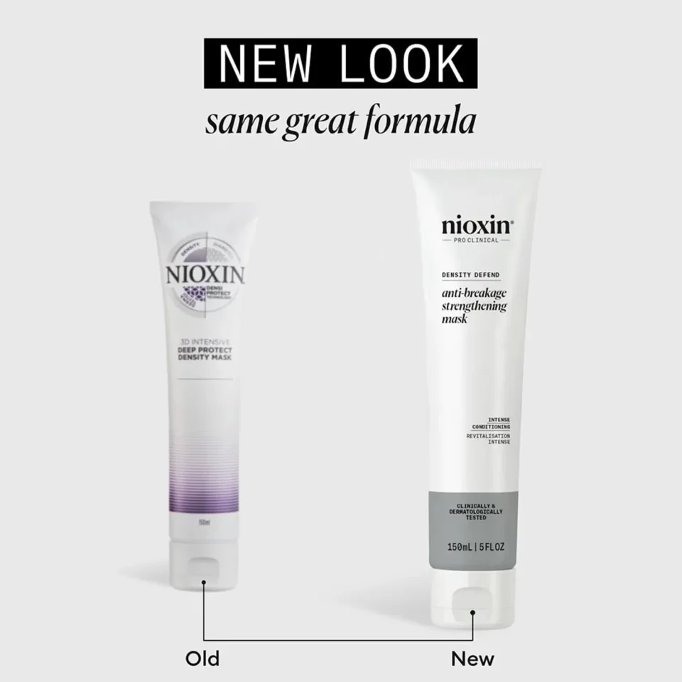 Mască fortifiantă anti-rupere pentru păr deteriorat sau vopsit, Nioxin, Density Defend Anti-Breakage Strengthening Mask, 150 ml — imagine 7