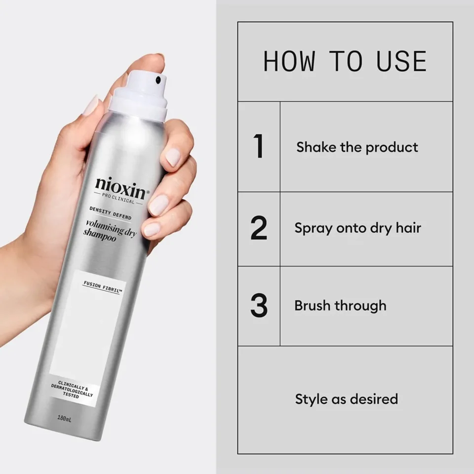 Șampon uscat volumizant pentru păr fin, Nioxin, Volumising Dry Shampoo, 180 ml — imagine 5