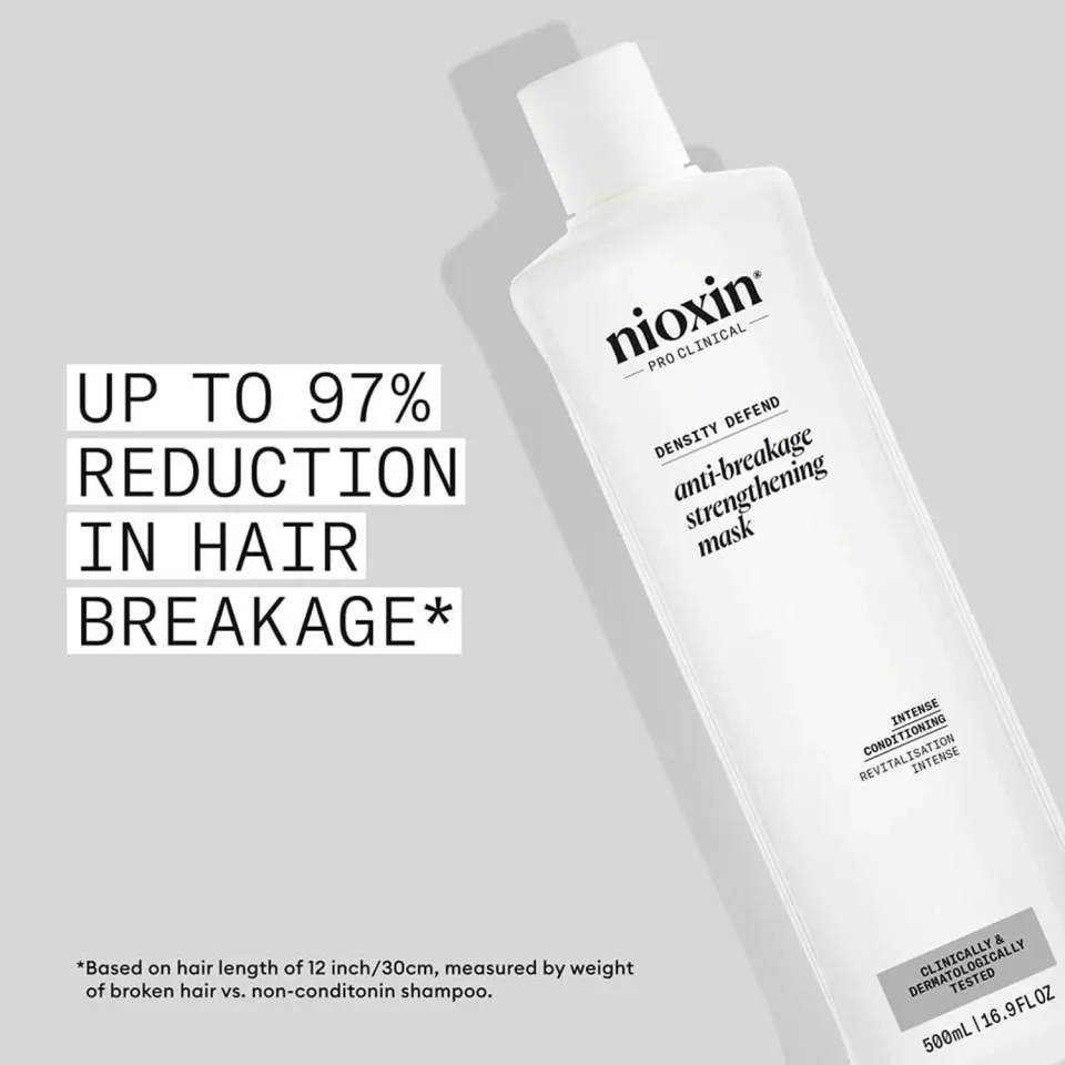 Mască fortifiantă anti-rupere pentru păr deteriorat sau vopsit, Nioxin, Density Defend Anti-Breakage Strengthening Mask, 500 ml — imagine 2