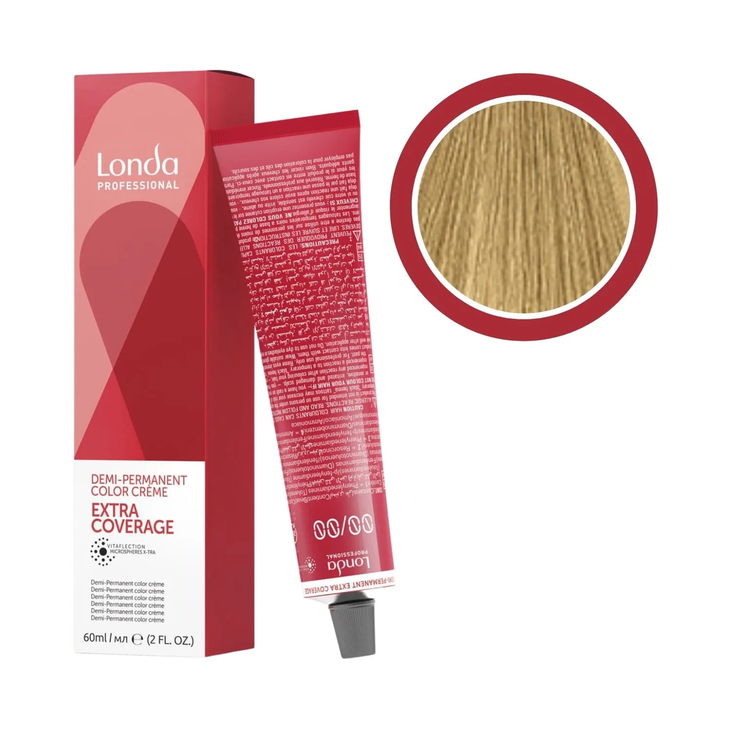Vopsea demi-permanentă Extra Coverage, Londa Professional, 8/07 Blond Deschis Natural Castaniu, 60 ml