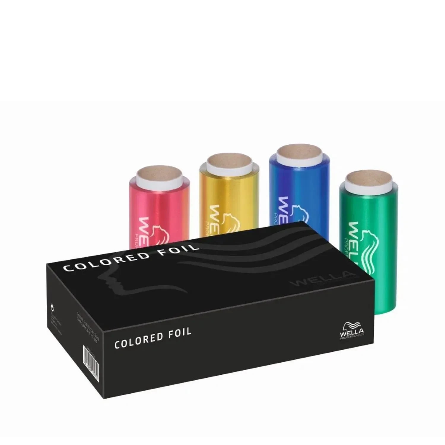 Folie aluminiu colorata pentru suvite, Wella Professionals, Colored Foil, set 4 buc, 50cm x 12cm