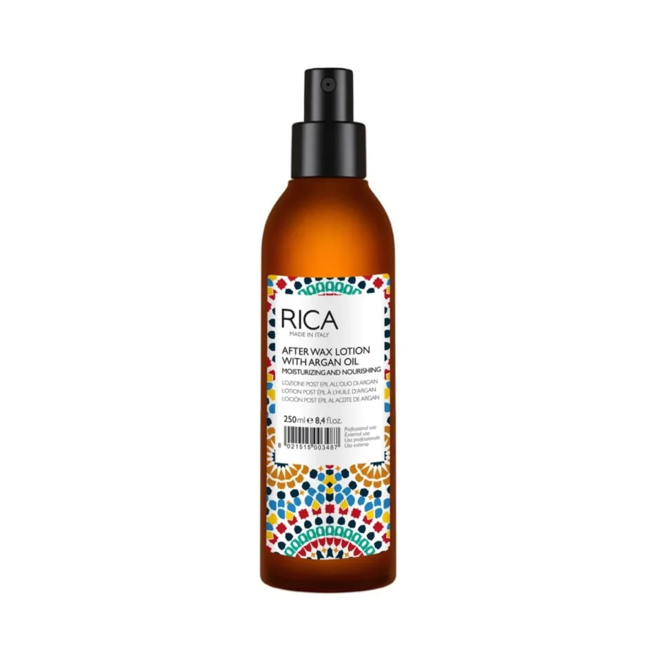 Loțiune post-epilare hidratantă și calmantă cu ulei de argan, Rica, Argan Oil After Wax Lotion, 250 ml