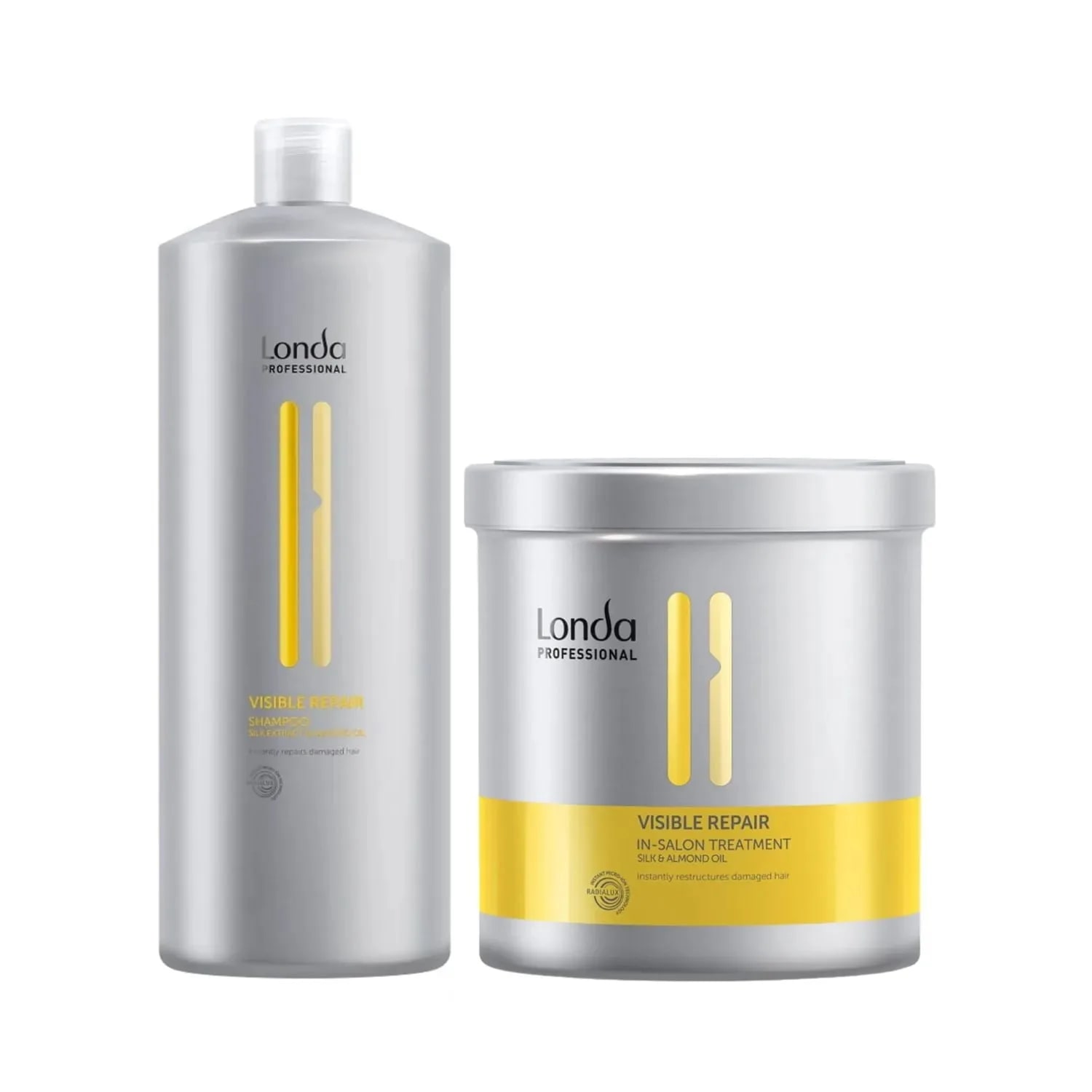 Pachet pentru păr deteriorat Londa Professional Visible Repair, Șampon 1000 ml și Tratament 750 ml