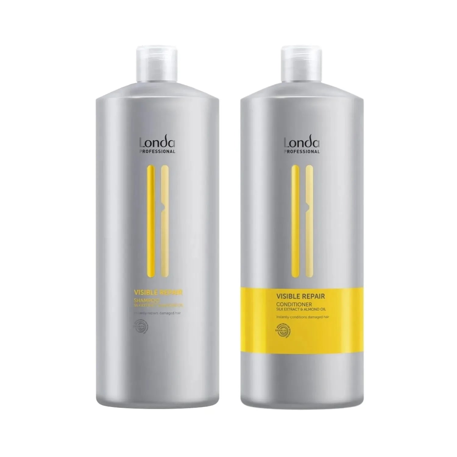 Pachet pentru păr deteriorat Londa Professional Visible Repair, Șampon 1000 ml și Balsam 1000 ml