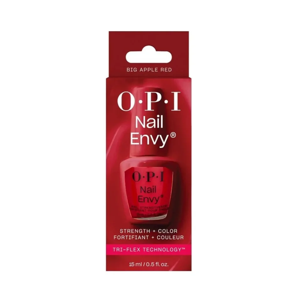 Tratament pentru intarirea unghiilor si culoare, OPI, Nail Envy, Big Apple Red™, 15ml