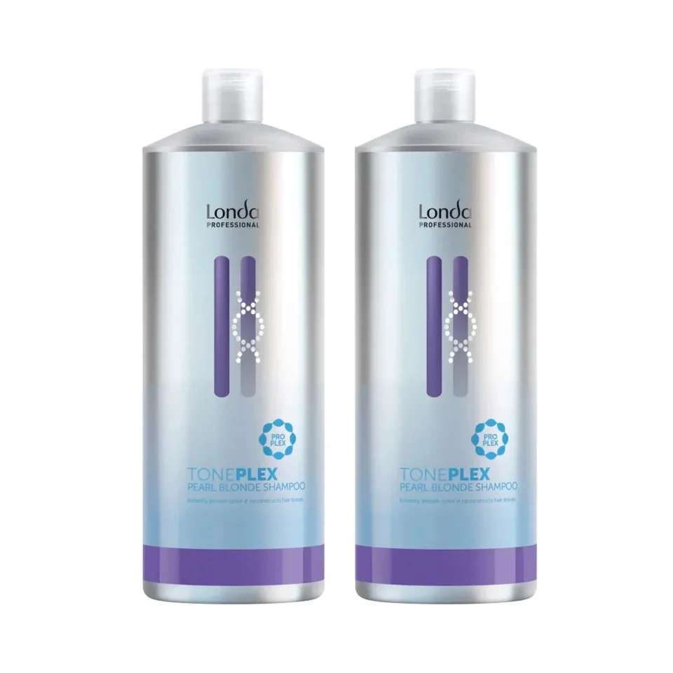 Pachet șampon nuanțator pentru păr blond Londa Professional TonePlex Pearl Blonde, 1000 ml x 2 buc.