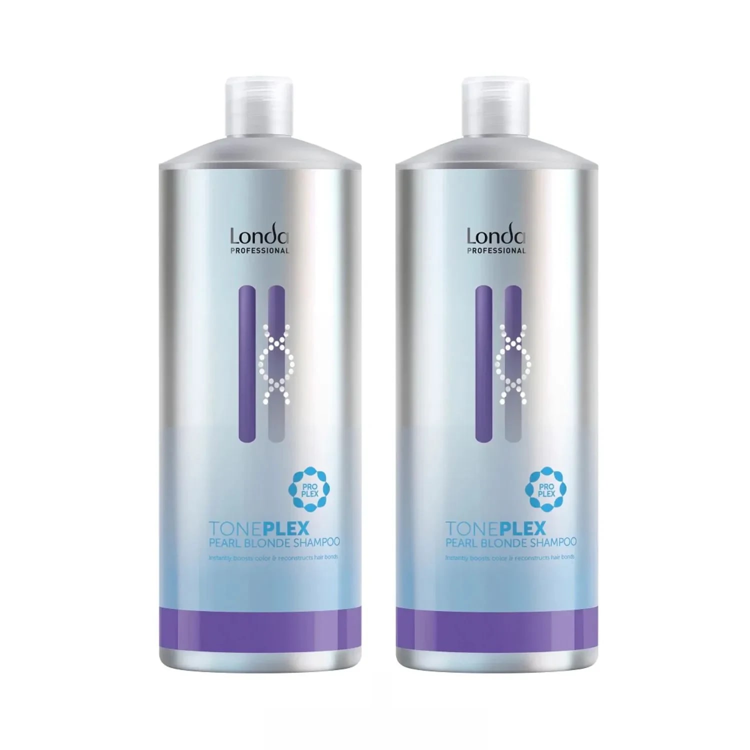 Pachet șampon nuanțator pentru păr blond Londa Professional TonePlex Pearl Blonde, 1000 ml x 2 buc.