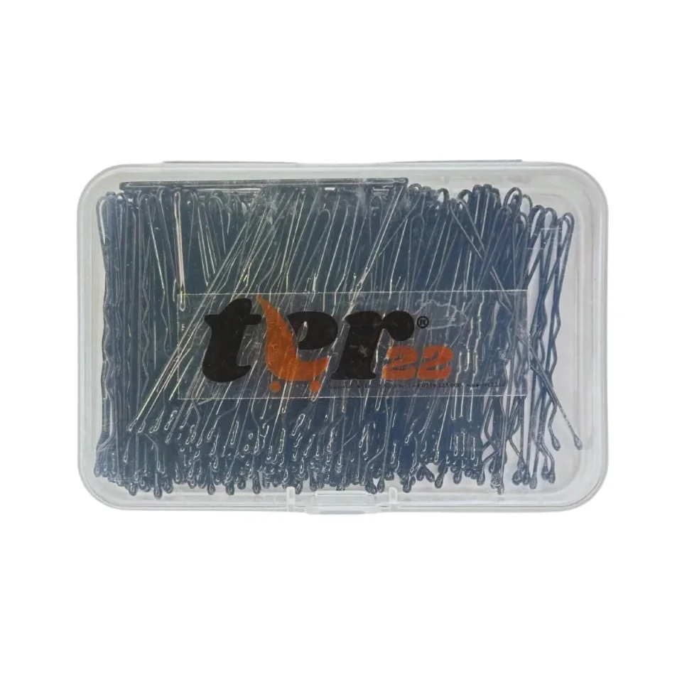 Agrafe de par ondulate negre, cu bulb, Ter22, 5 cm, 105gr