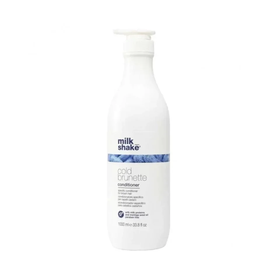 Balsam pentru neutralizarea tonurilor de rosu, portocaliu si galben, Milk Shake, Cold Brunette Conditioner, 1000ml