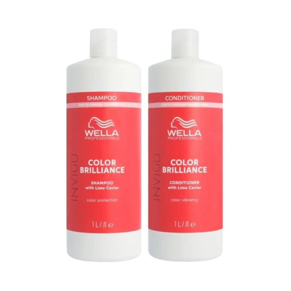 Set pentru par vopsit, Wella Professionals, Color Brilliance Fine, Shampoo 1000ml+Conditioner 1000ml