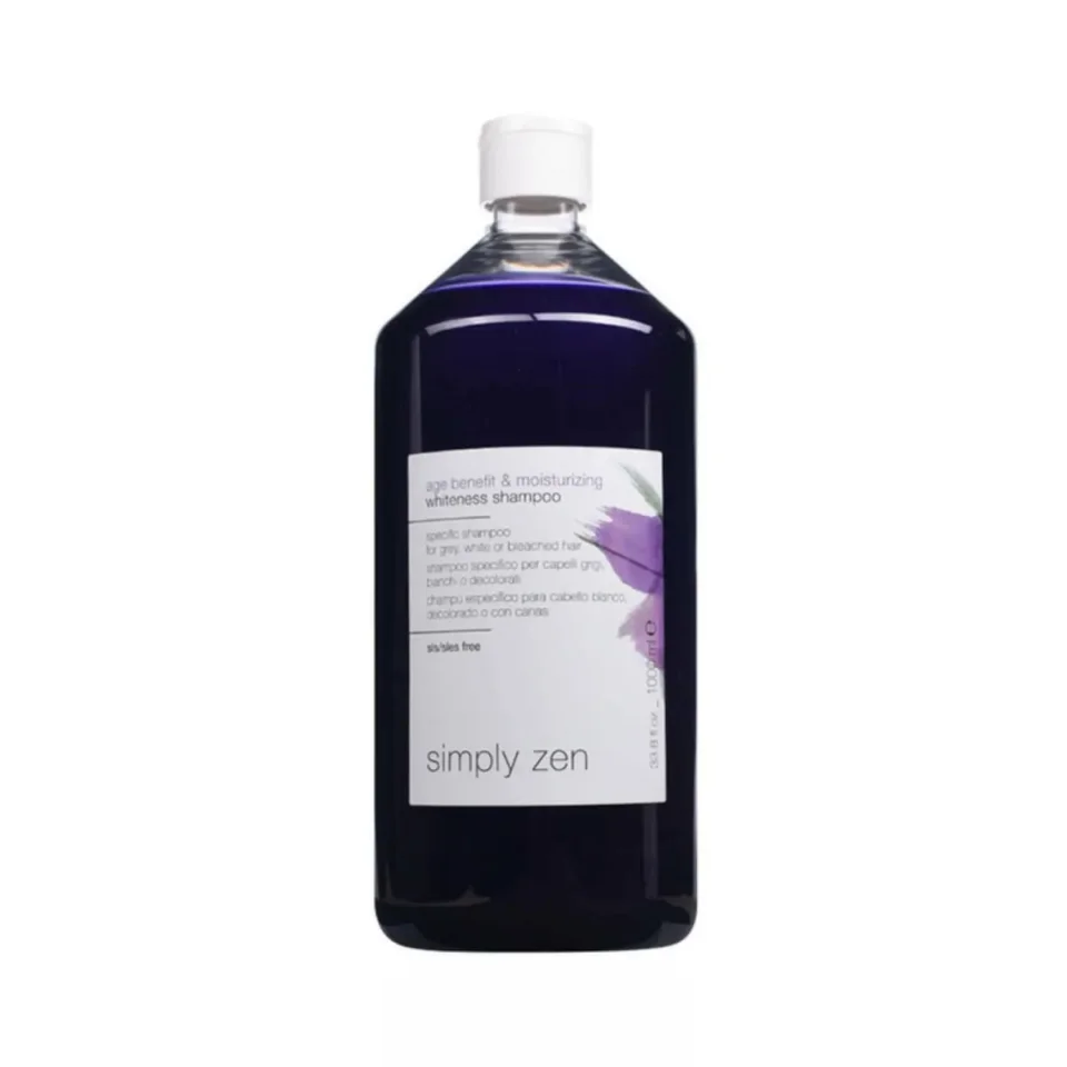 Sampon pentru par alb sau blond, Simply Zen Age Benefit Moisture Whiteness Shampoo 1000ml