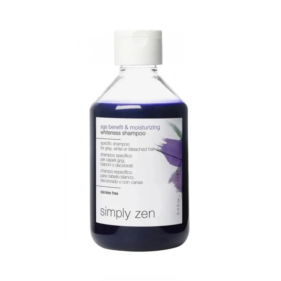 Sampon pentru par alb sau blond, Simply Zen Age Benefit Moisture Whiteness Shampoo 250ml