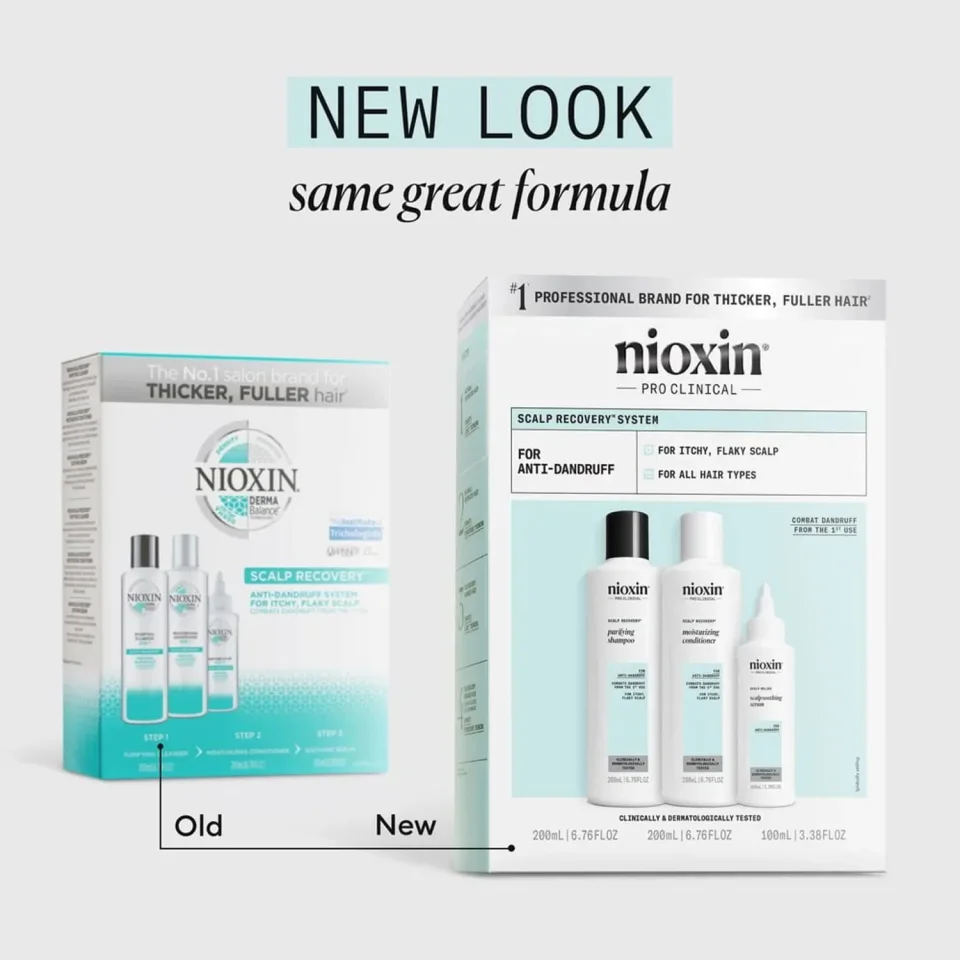 Set anti-mătreață pentru scalp cu mâncărime și descuamare, Nioxin, Scalp Recovery Kit, Șampon 200 ml + Balsam 200 ml + Ser 100 ml — imagine 8