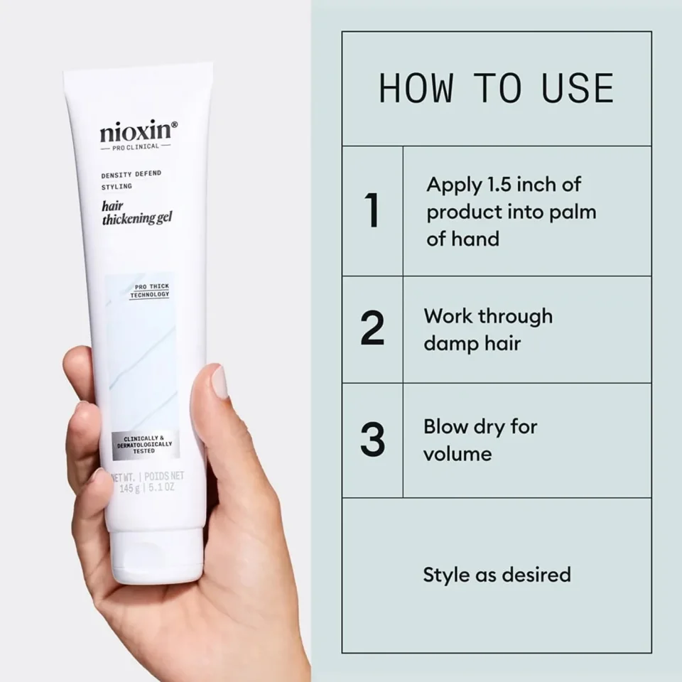 Gel pentru volum și îngroșarea vizibilă a părului, Nioxin, Density Defend Styling Hair Thickening Gel 140 ml — imagine 4