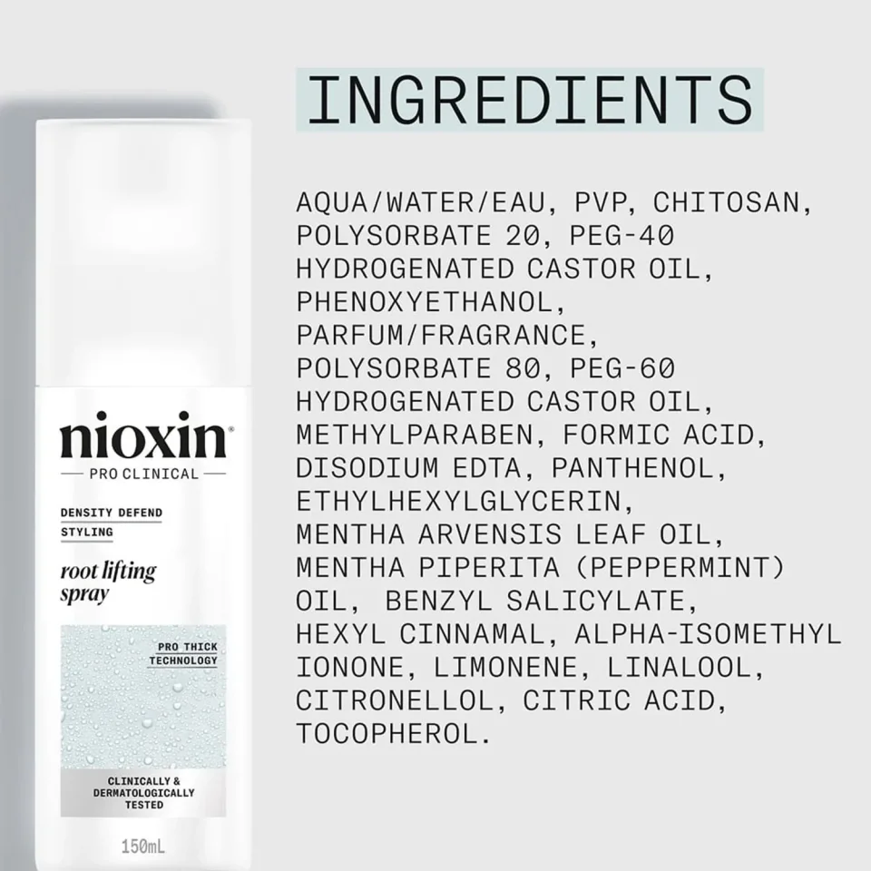Spray volumizant pentru îngroșarea firului și ridicarea rădăcinilor, Nioxin, Root Lifting Spray, 150 ml — imagine 6