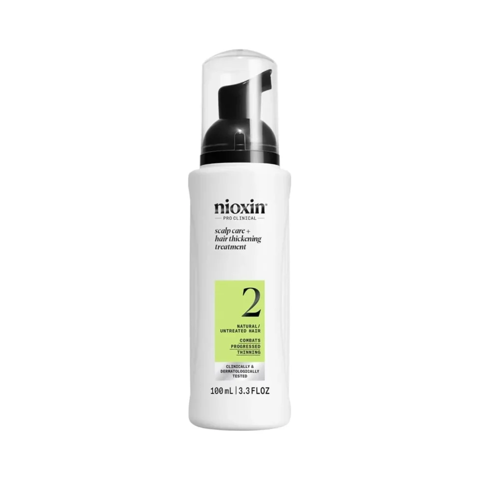 Tratament fără clătire pentru păr natural cu subțiere avansată, Nioxin, System 2 Hair Treatment 100 ml