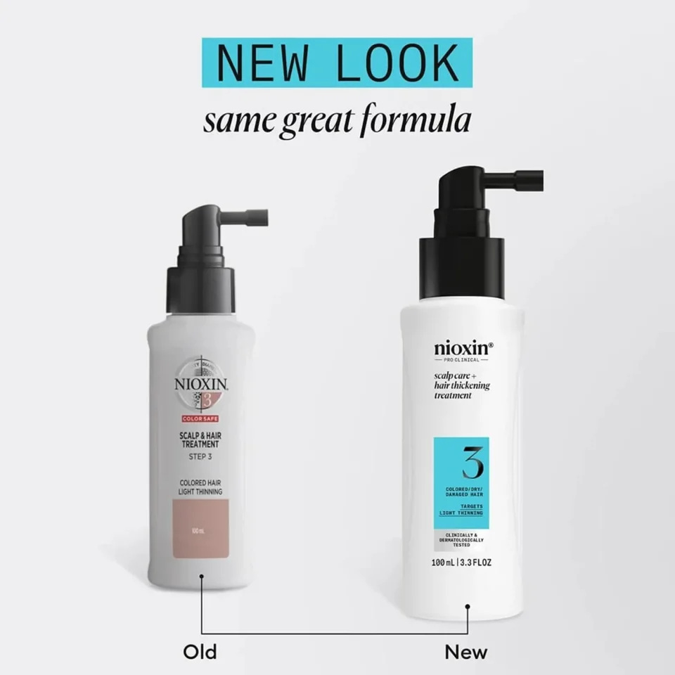 Tratament fără clătire pentru păr vopsit cu subțiere ușoară, Nioxin, System 3 Hair Treatment 100 ml — imagine 2