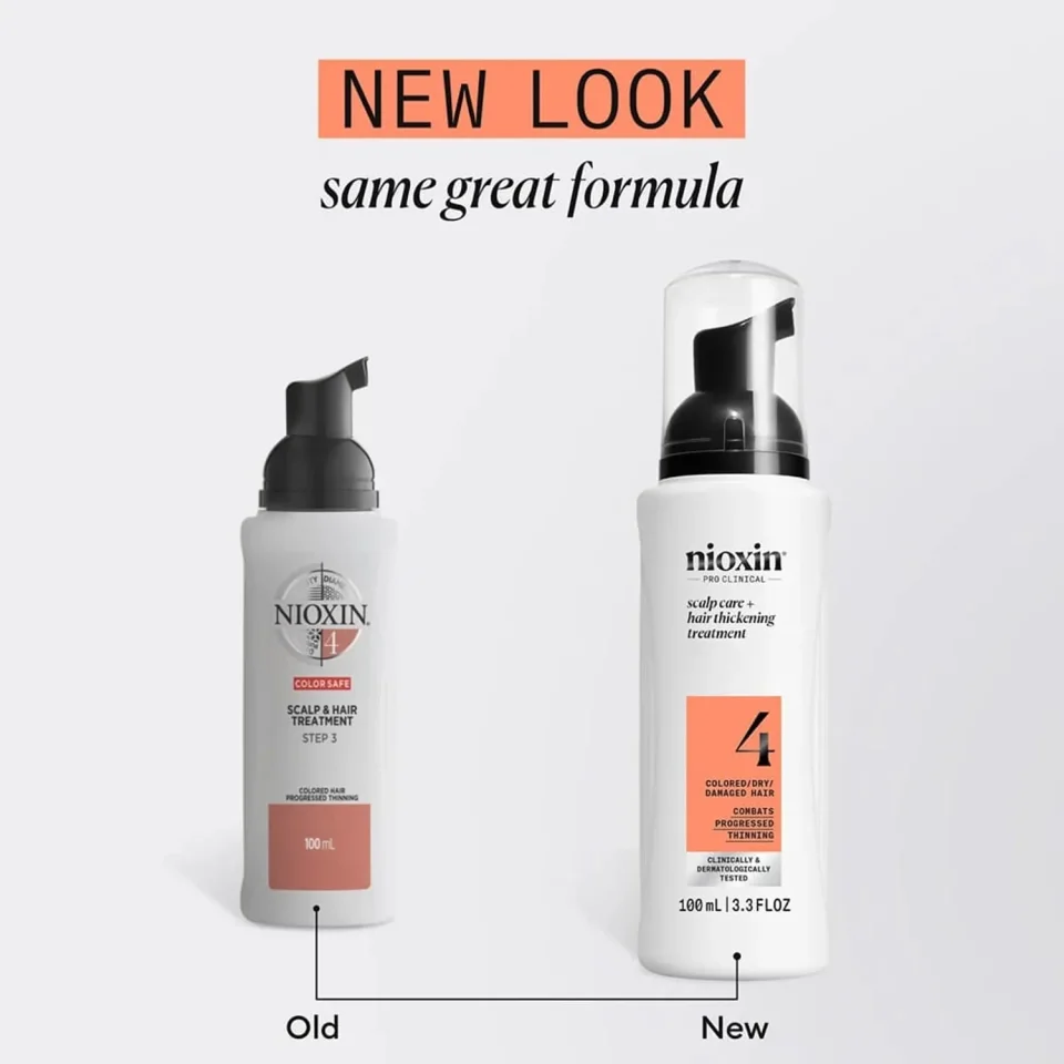 Tratament fără clătire pentru păr vopsit cu subțiere avansată, Nioxin, System 4 Hair Treatment 100 ml — imagine 2