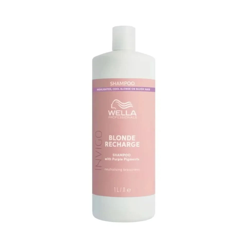 Sampon pentru neutralizarea tonurilor de galben, Wella Professionals, Blonde Recharge Shampoo, 1000ml