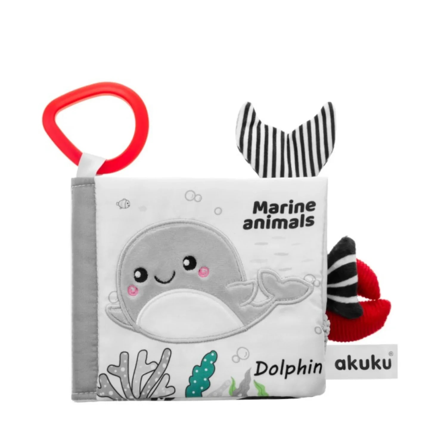 Carte senzoriala din material textil pentru copii, Akuku, Animale