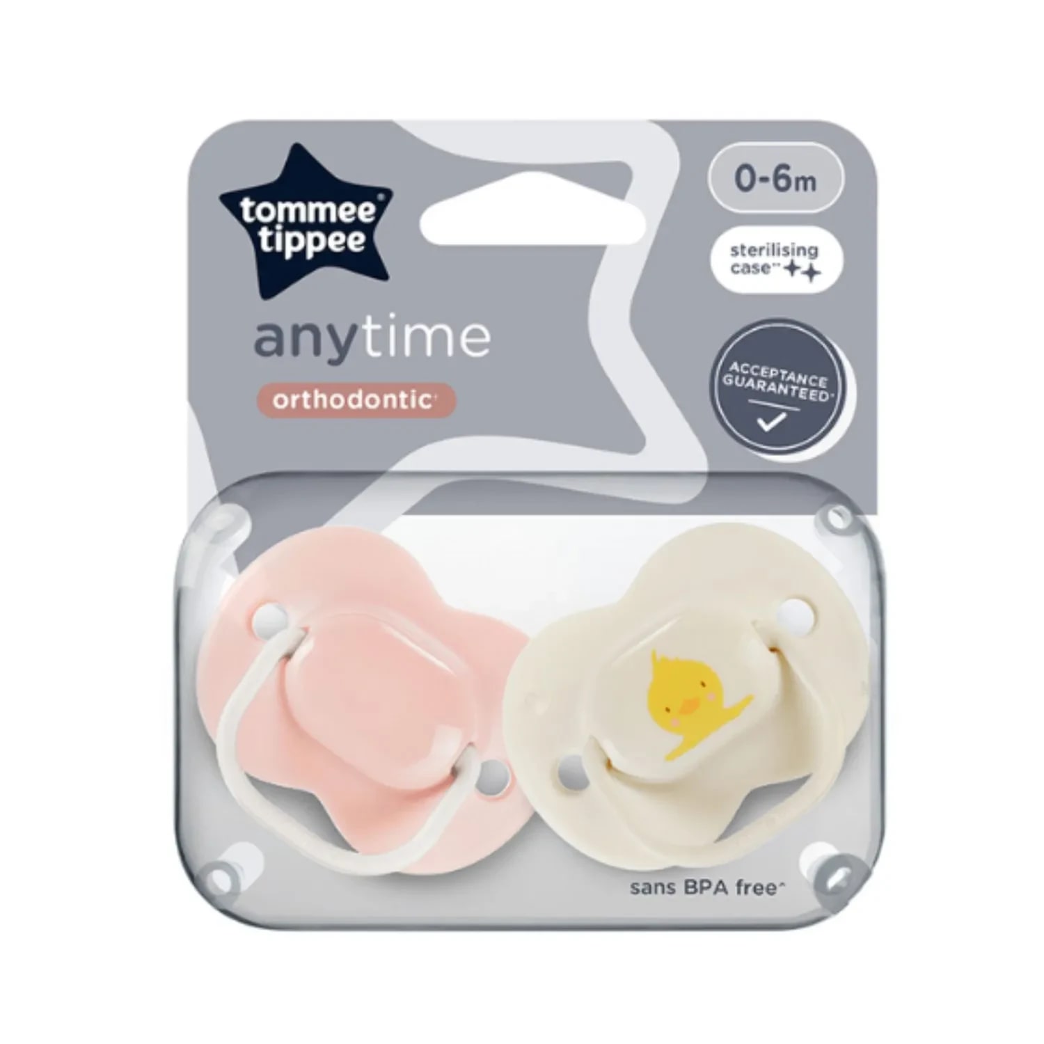 Set de 2 suzete ortodontice 0-18luni, Tommee Tippee