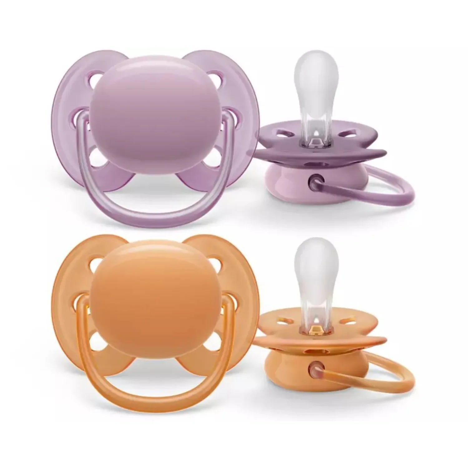 Set de 2 suzete Soft Mov/Orange 6-18luni, Philips Avent