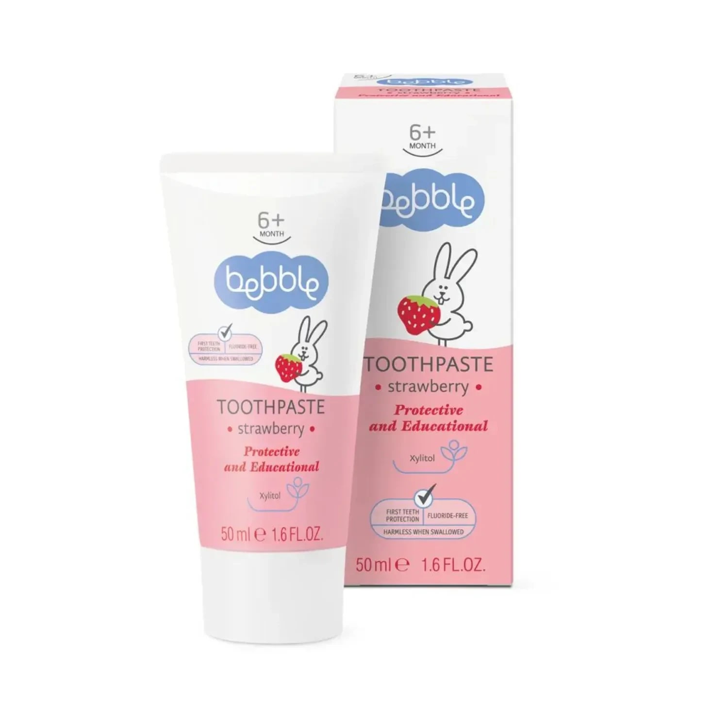 Pasta de dinti cu aroma de capsuni 6 luni+, Bebble, 50ml
