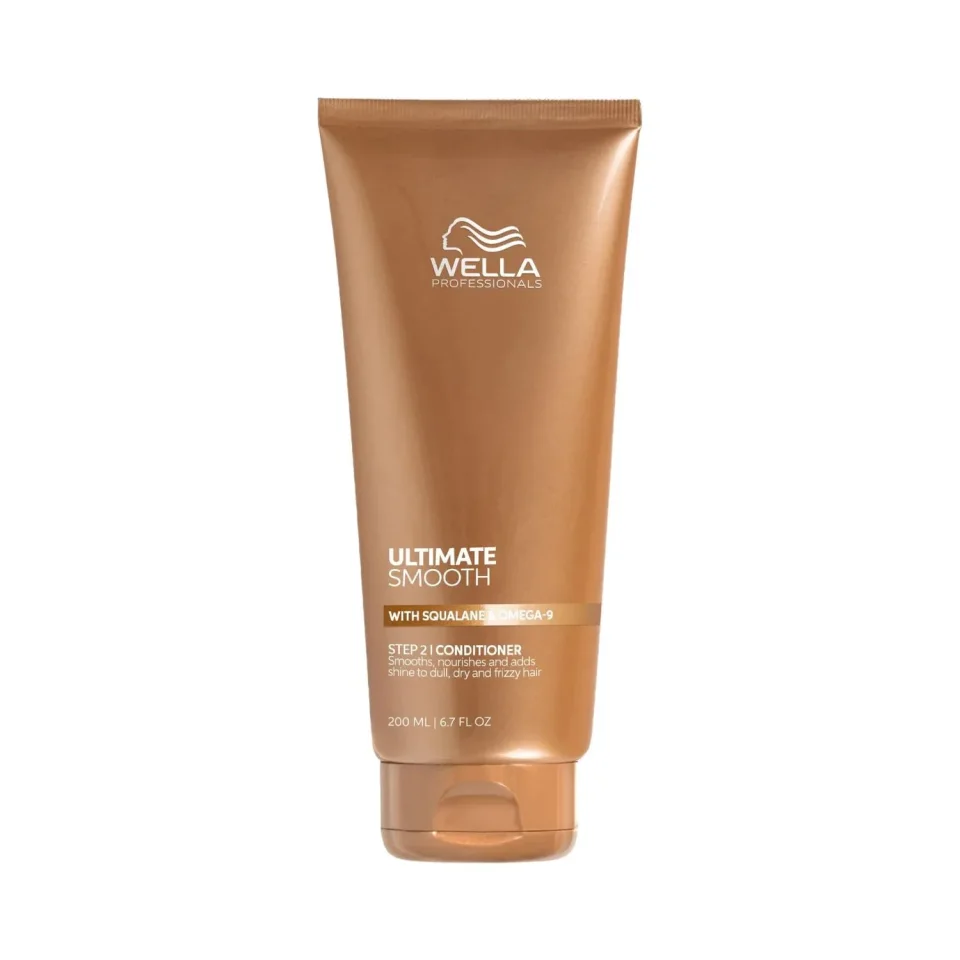 Balsam hidratant pentru par uscat si lipsit de stralucire cu Squalan & Omega 9, cu efect anti-electrizare, Wella Professionals, Ultimate Smooth Conditioner 200ml