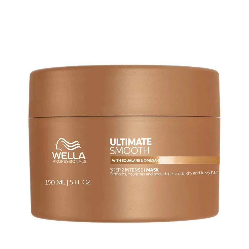 Masca hidratanta pentru par uscat si lipsit de stralucire cu Squalan & Omega 9, cu efect anti-electrizare, Wella Professionals, Ultimate Smooth Mask 150ml