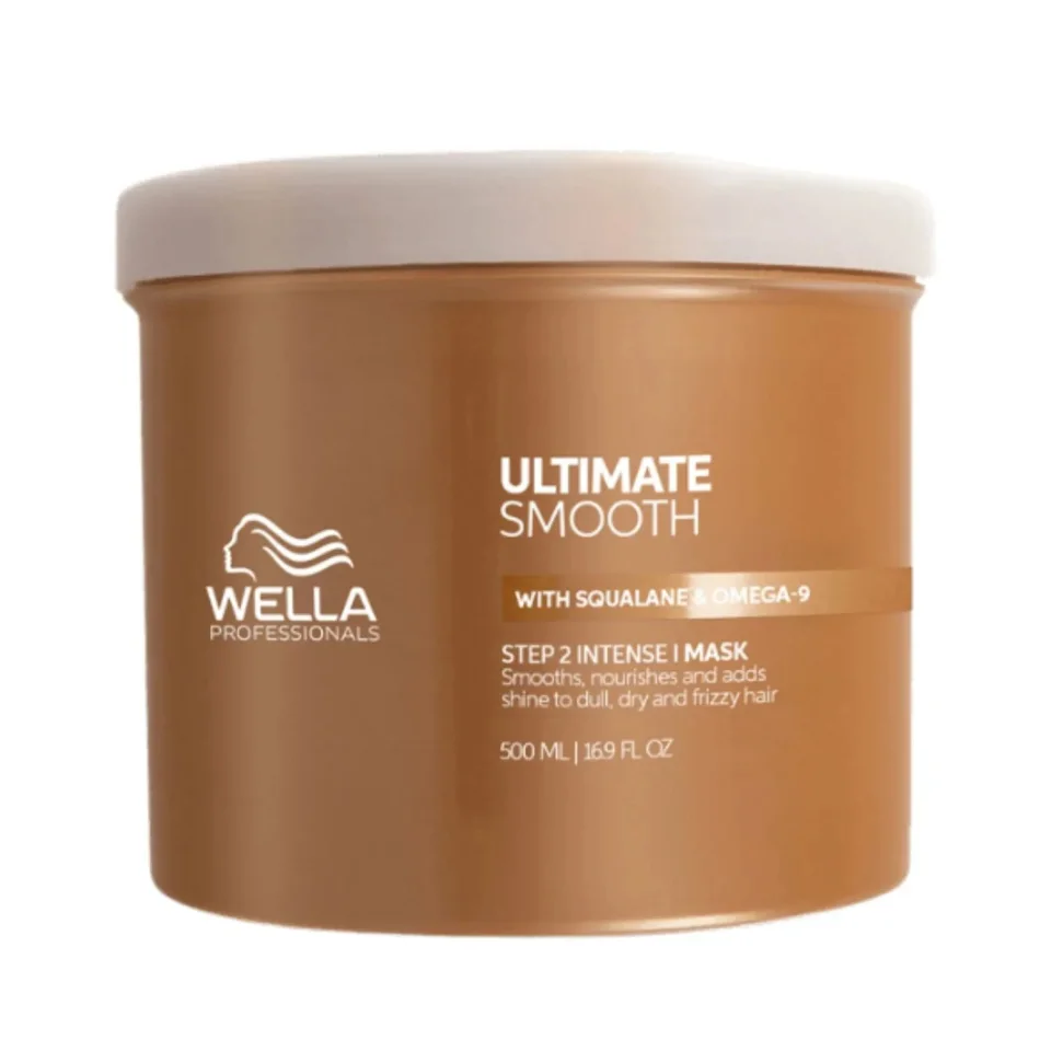Masca hidratanta pentru par uscat si lipsit de stralucire cu Squalan & Omega 9, cu efect anti-electrizare, Wella Professionals, Ultimate Smooth Mask 500ml