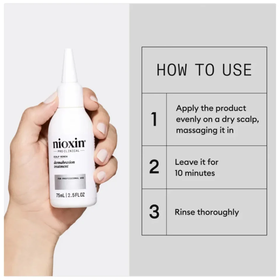 Tratament exfoliant pentru scalp, Nioxin, Dermabrasion Treatment 75 ml — imagine 2