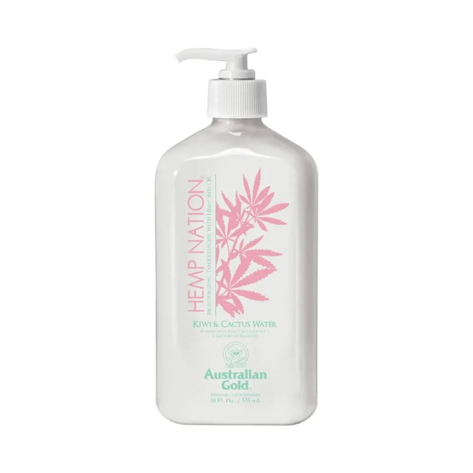 Crema hidratanta pentru prelungirea bronzului, Australian Gold, Hemp Nation, Kiwi&Cactus, 535ml