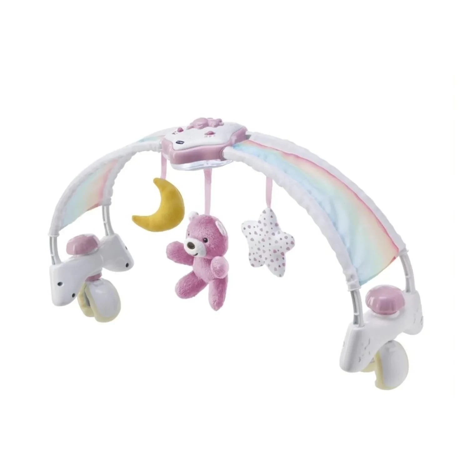 Arcada muzicala pentru patut, Chicco, Rainbow Sky Pink