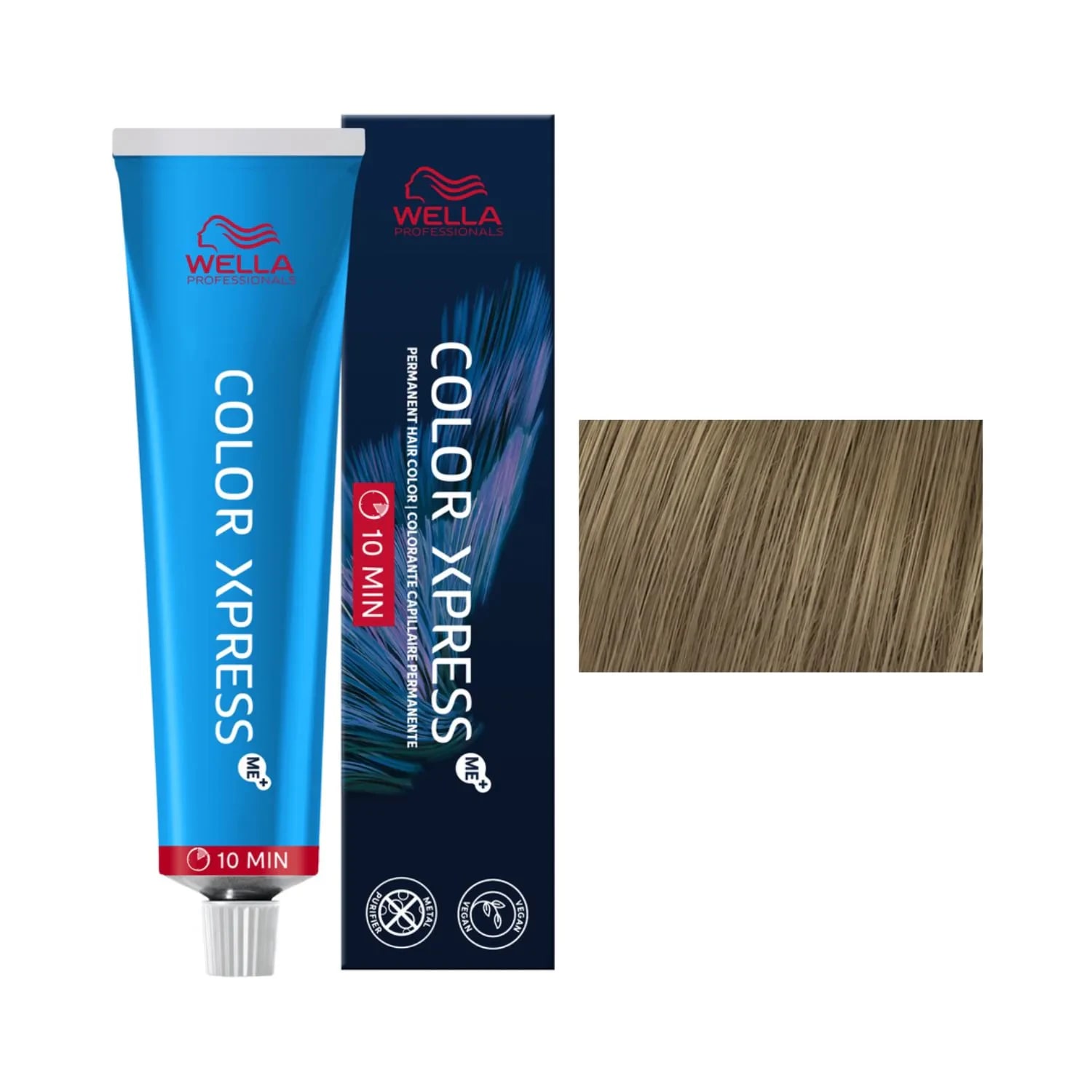 Vopsea permanenta pentru retusarea rapida a radacinilor, Wella Professionals, Color Xpress, Medium Blonde Ash 7/1, 60ml