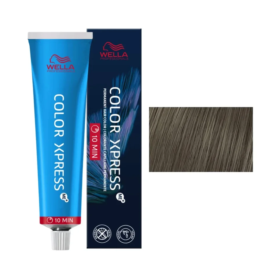 Vopsea permanenta pentru retusarea rapida a radacinilor, Wella Professionals, Color Xpress, Light Brown Ash 5/1, 60ml