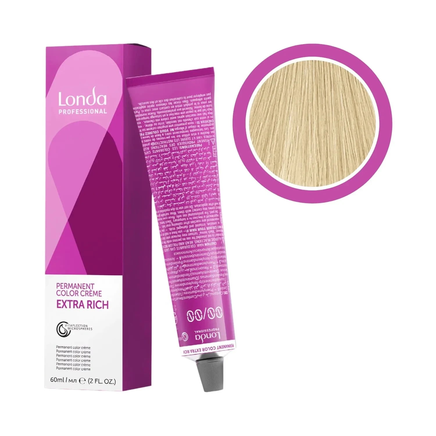 Vopsea permanentă, Londa Professional, Londacolor 10/1 Blond Luminos Cenușiu, 60 ml