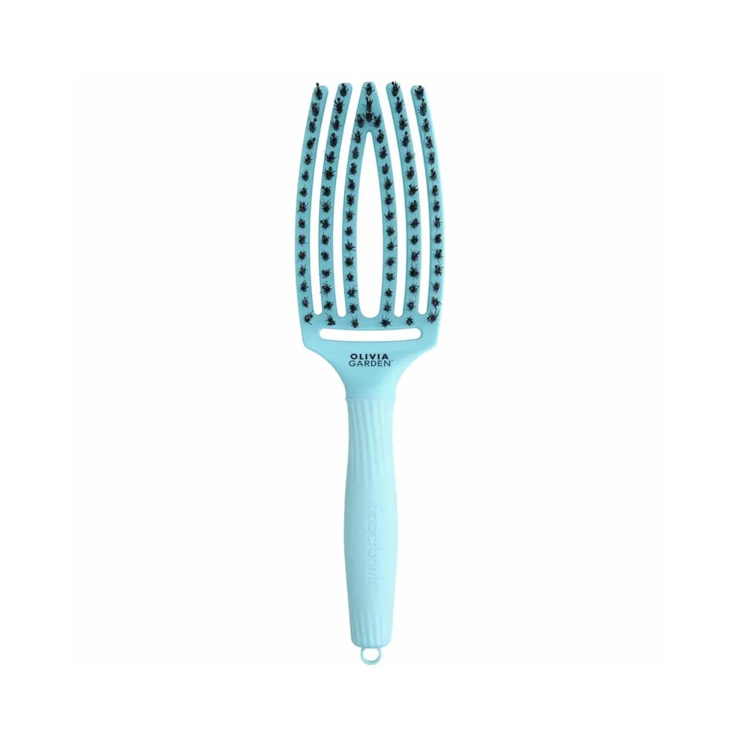 Perie cu ventilatie din par natural si tepi ionizati, Olivia Garden, Finger Combo, Dolce Vita Blue Sky