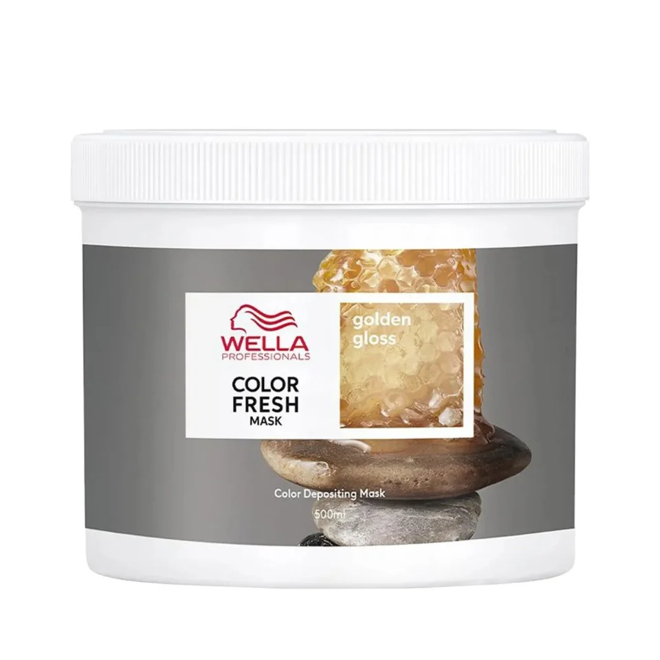 Mască Pigmentată pentru Păr Vopsit, Wella Professionals Color Fresh Mask Golden Gloss 500ml
