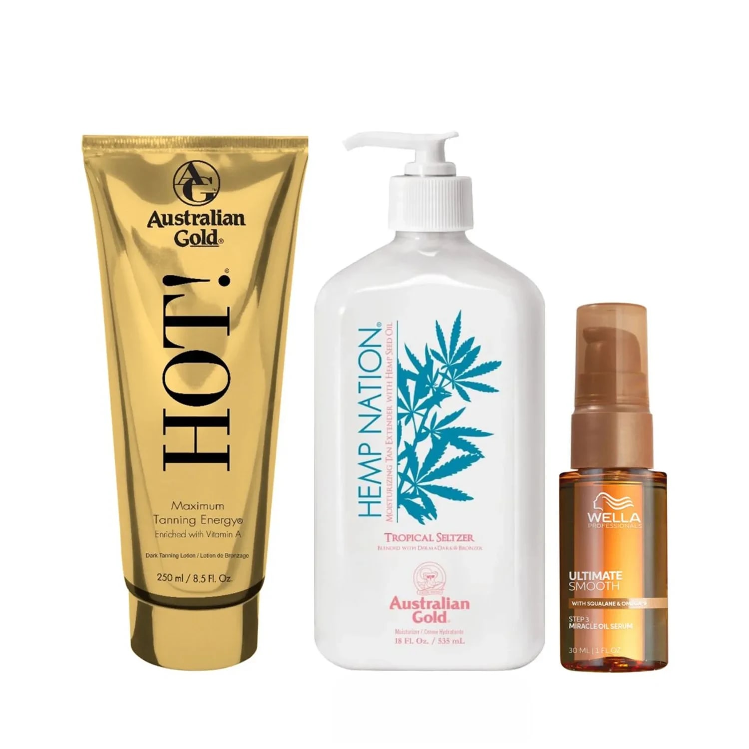 Pachet de vacanță pentru bronz natural și păr protejat împotriva UV