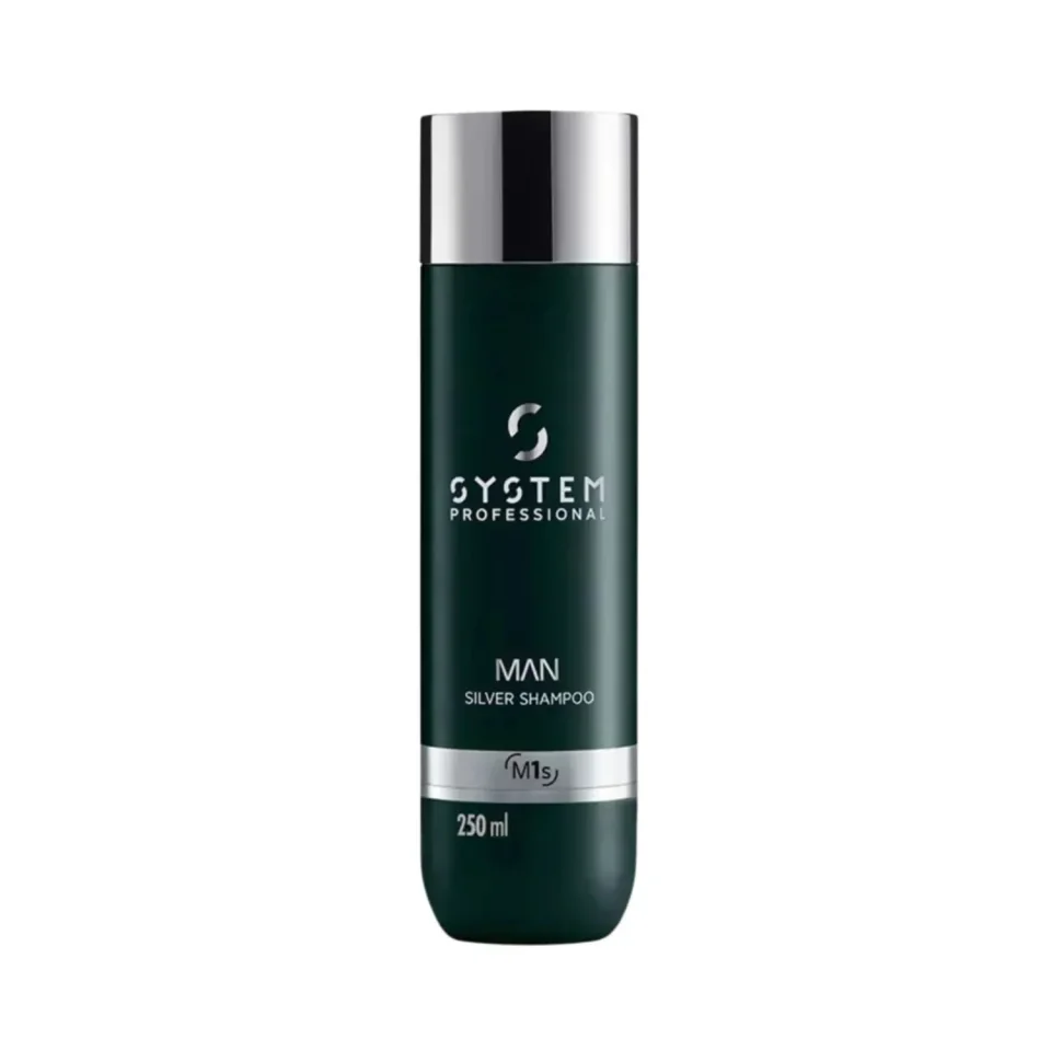 Șampon pentru îngrijirea părului blond/grizonat și alb, System Professional, Man Silver Shampoo, 250ml