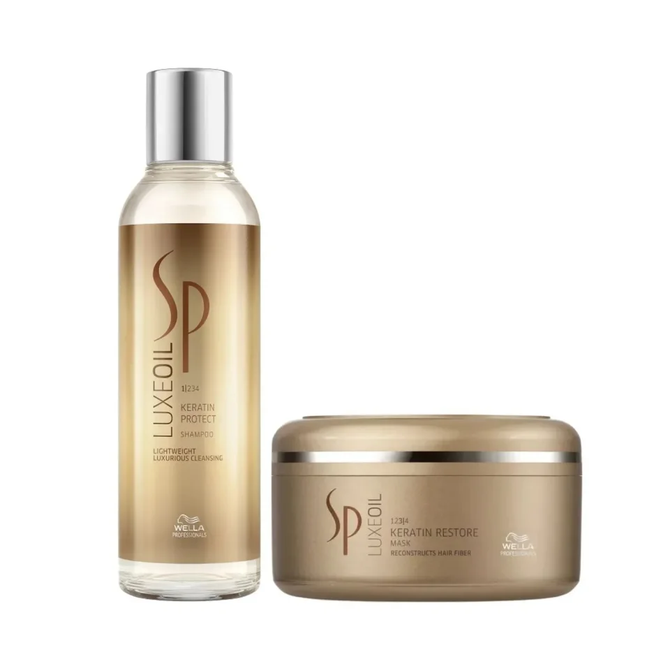 Set pentru reconstructie, SP, Luxeoil Keratin Protect, Shampoo 200ml+Mask 150ml